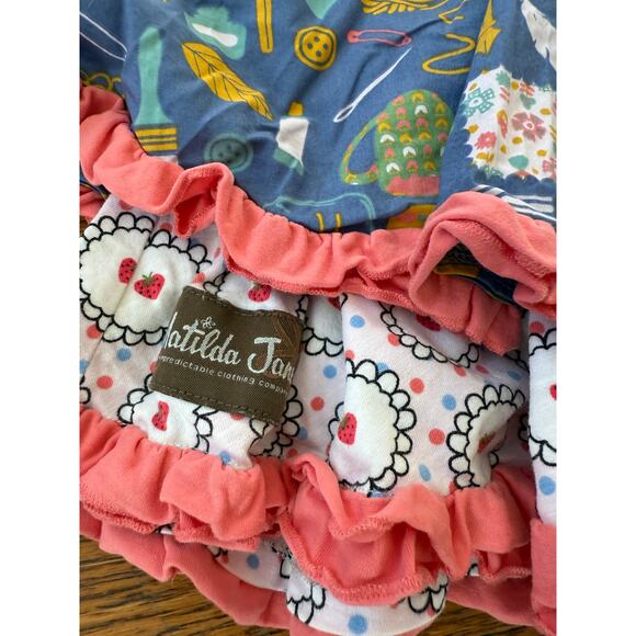 Matilda Jane Girls' Projects Print Ruffle Mixie Dress Size 6 - Picture 4 of 5